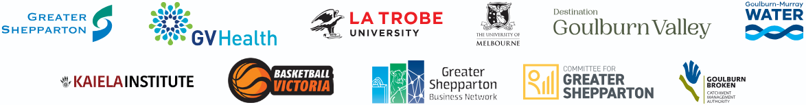 Logos of the partners of the Greater Shepparton 2025 advocacy initiative.