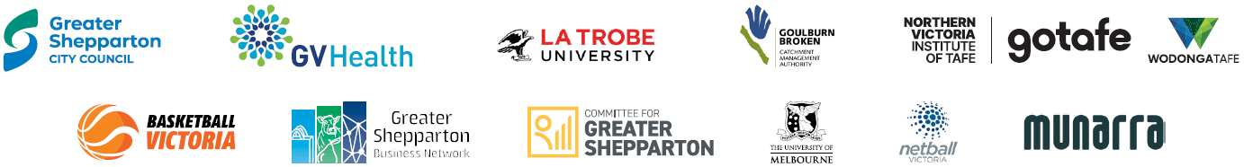 Logos of the partners of the Greater Shepparton advocacy initiative.