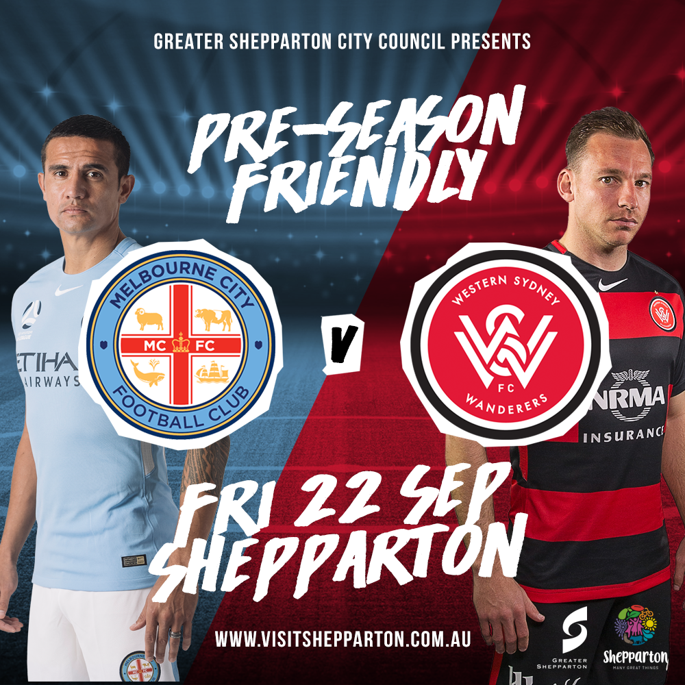 Melbourne City vs Western Sydney Wanderers tickets - Greater Shepparton  City Council