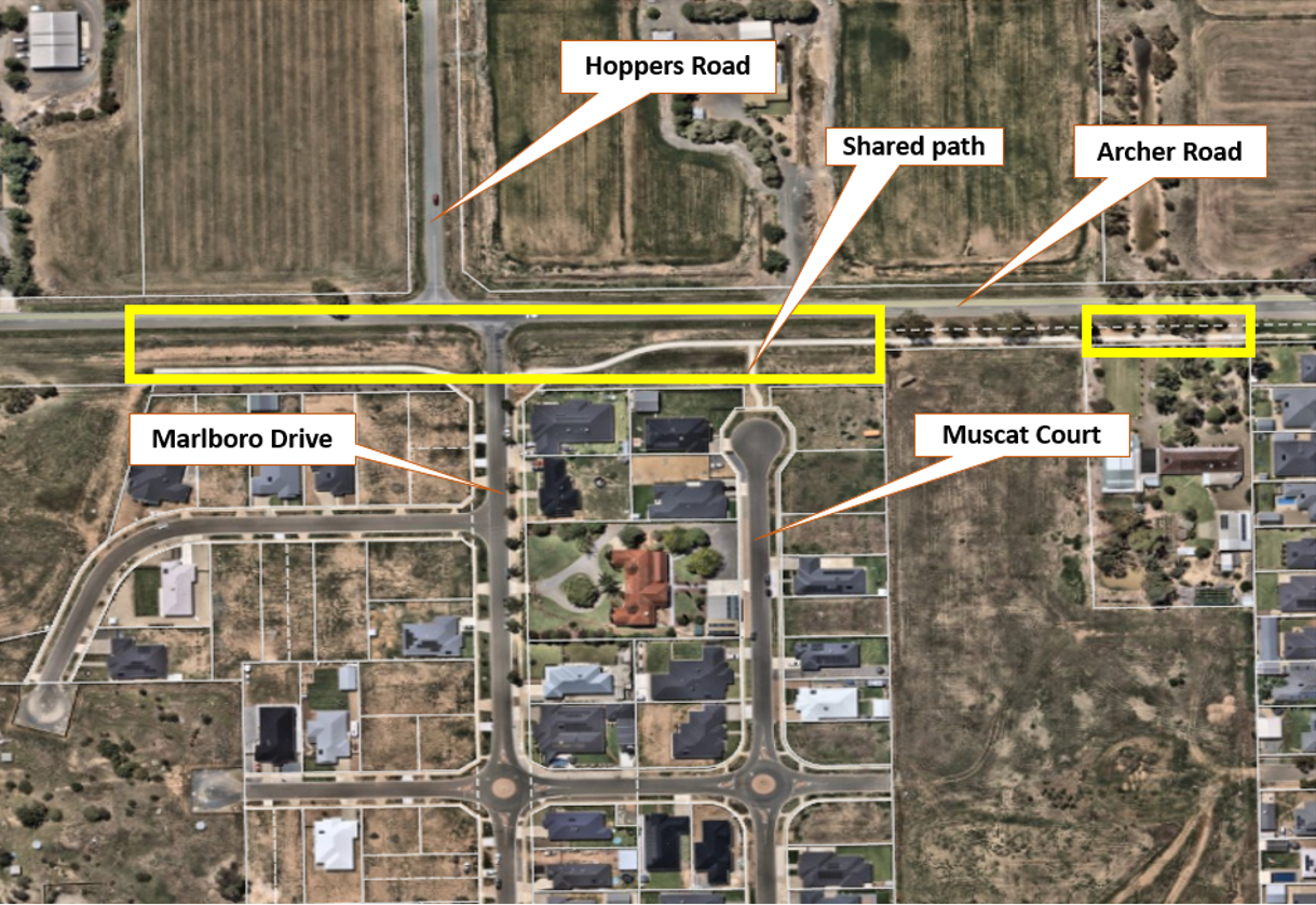 Map of the Marlboro Drive works