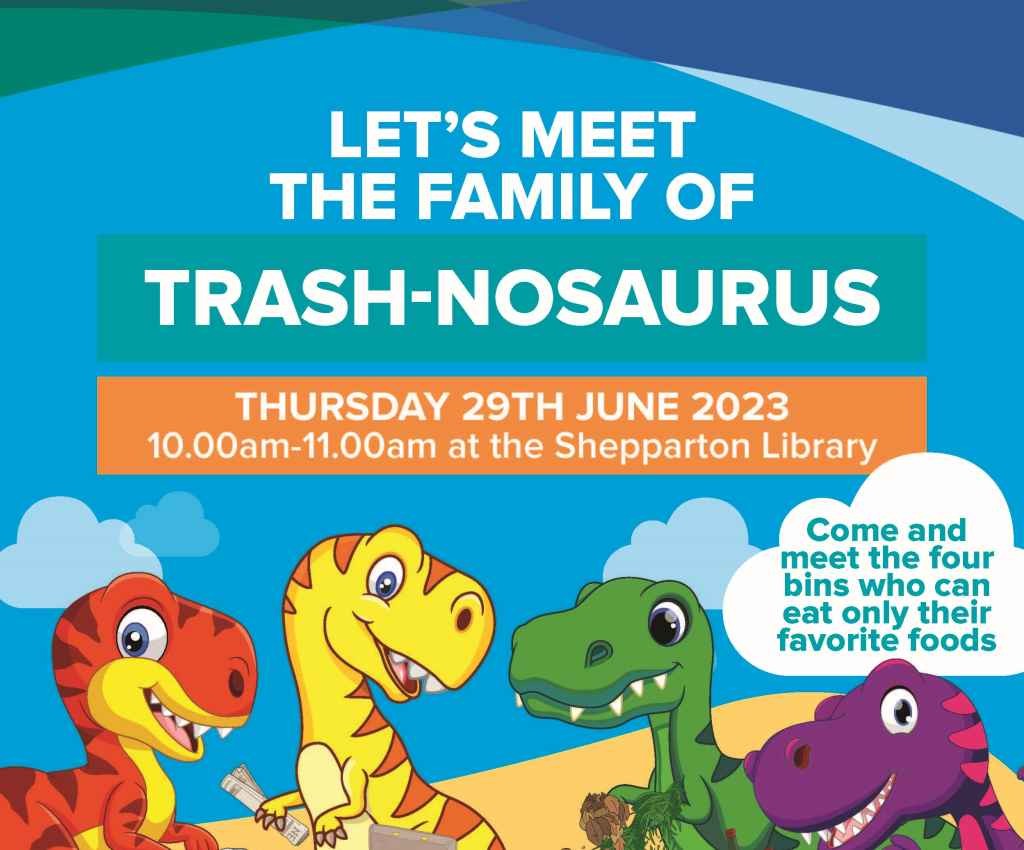 Cover image for event - Shepparton Library - Trash-nosaurus!
