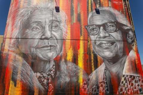 Aunty Margaret Tucker (MBE) and Nora “Nanny” Charles - two significant past local elders - are features in Greater Shepparton's Aboriginal Street Art project.