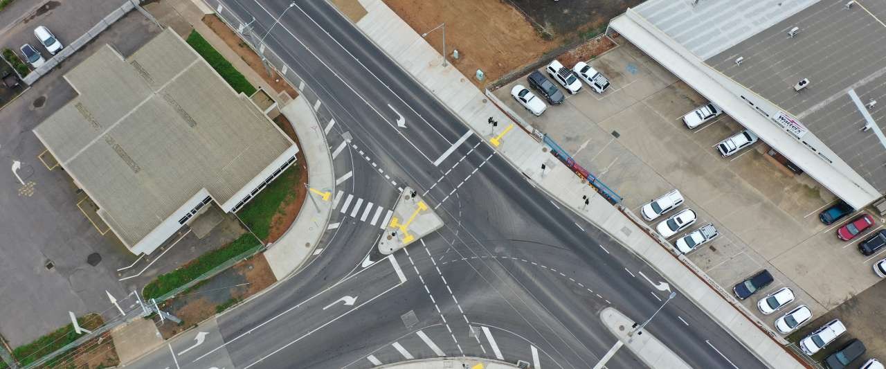 New Dookie Road and Wheeler Street intersection completed works.