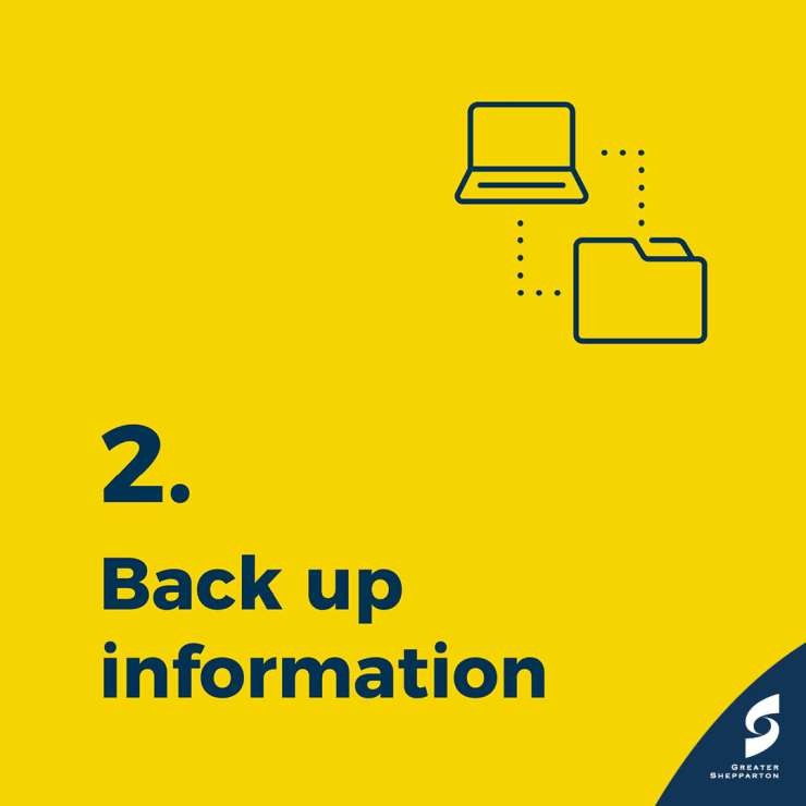 2. Back up information
