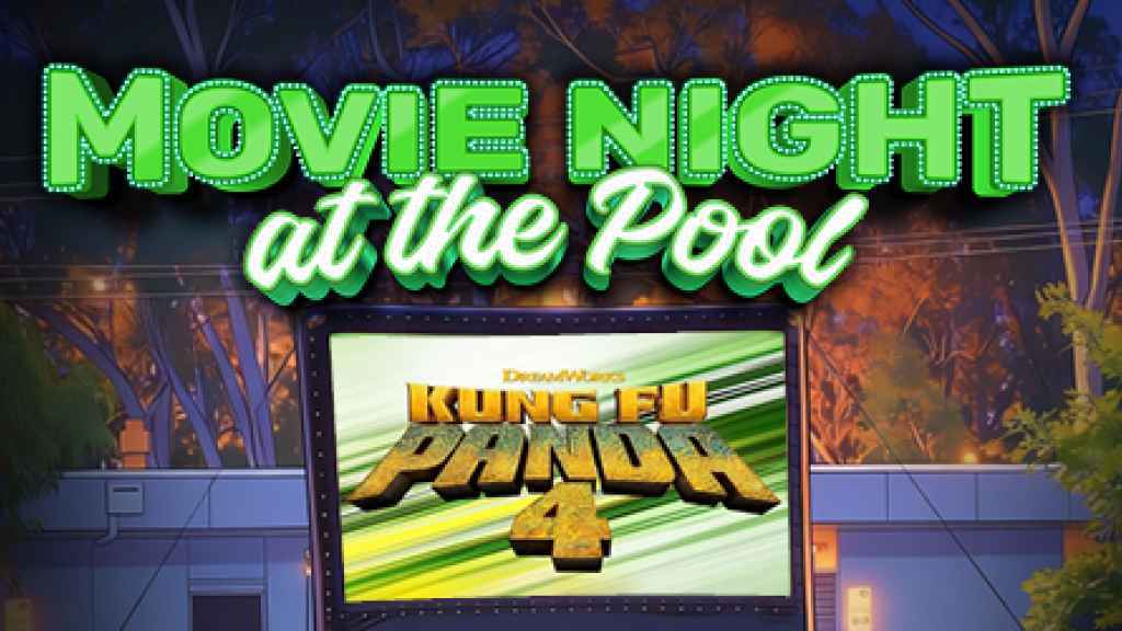 Cover image for event - Movie Night at the Pool: Kung Fu Panda 4
