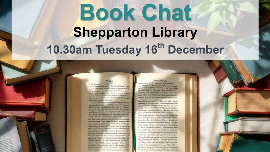 Cover image for event - Book Chat at Shepparton Library