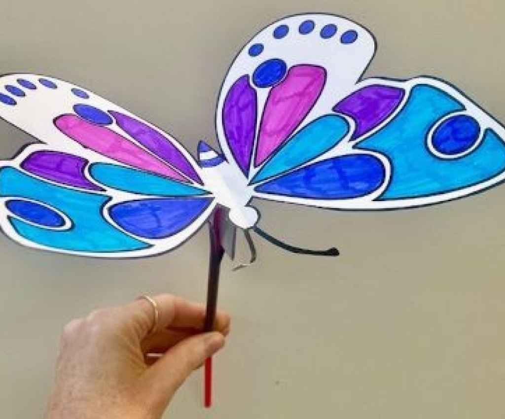 Cover image for event - School Holiday Activity at Shepparton Library - Flapping Butterfly STEAM Craft
