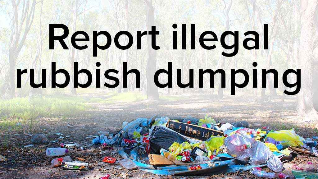 Cover graphic for Report illegal rubbish dumping