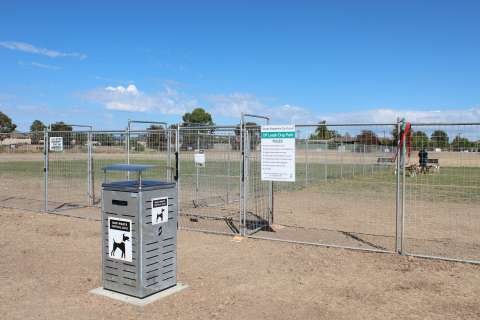 During the initial trial, temporary fencing was used for the off leash dog park
