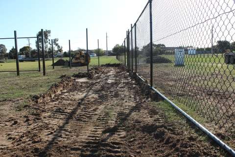 During the installation of permanent fencing. 