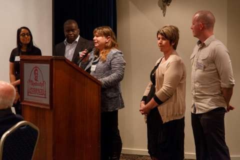 (L to R): Kim Rai, Walter Chikwanha, Emma Knapp, Shona Hill, Allan Mitchell