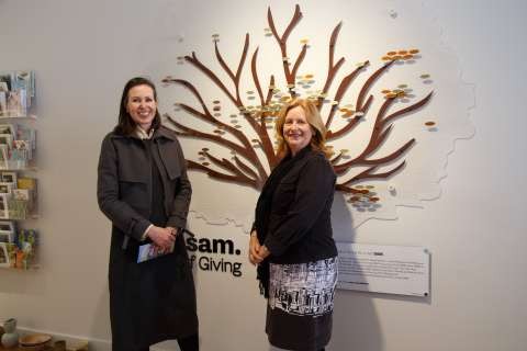 Newly appointed Shepparton Art Museum Director, Dr Rebecca Coates and Greater Shepparton City Council Director Community Kaye Thomson. 
