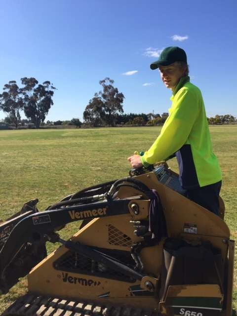 New GSCC apprentice BJ Squire hard at work.