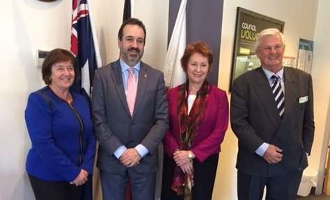 GSCC Cr Jenny Houlihan, Hon Martin Pakula, GSCC Cr Kevin Ryan,  Independent MP for the District of Shepparton Suzanna Sheed.