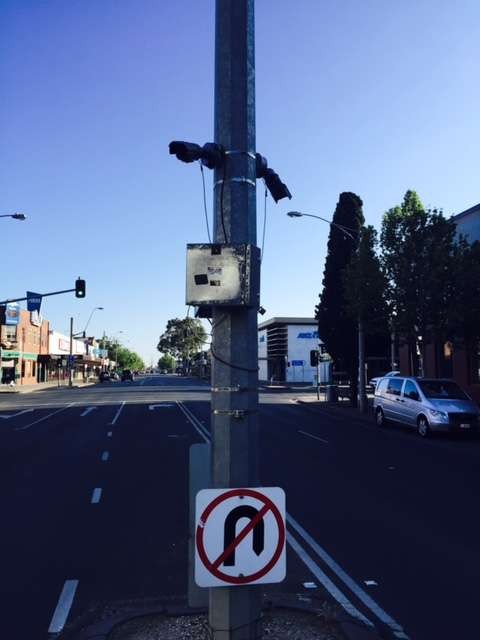 Traffic counting camera on Wyndham Street. 