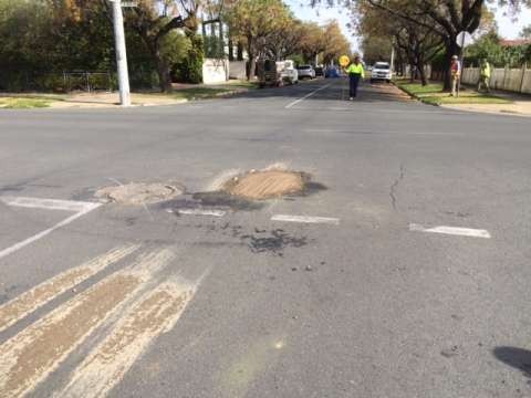 The road is now made safe in Orr Street. 