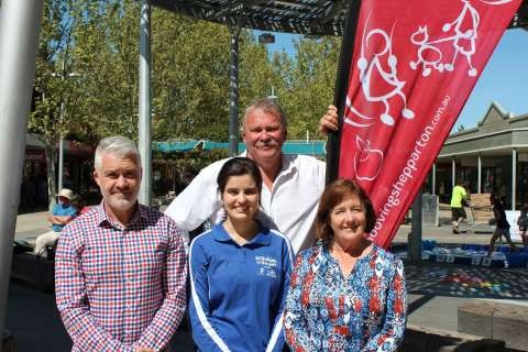 People and Parks Foundation CEO Rob Anderson, GSCC Healthy Communities Coordinator Belinda Conna, GSCC Mayor Cr Dennis Patterson and GSCC Cr Jenny Houlihan at the Activities In The Park Lunch.