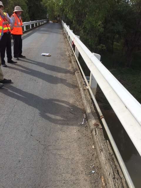 Watts Road Bridge inspection. 