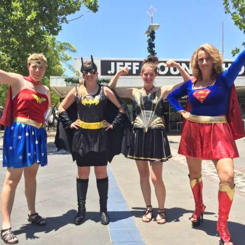 Costumes are optional for the #SuperWomanPose campaign.