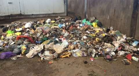 The waste contamination from six organic kerbside collection trucks taken at Western Composting. 
