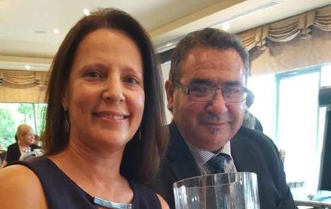 GSWCAAC annual award winner Tracey Sofra with GSCC Mayor Dinny Adem.