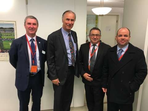 From left, Peter Harriott, John Alexander, Cr Dinny Adem and Sam Birrell, Committee for Greater Shepparton. 