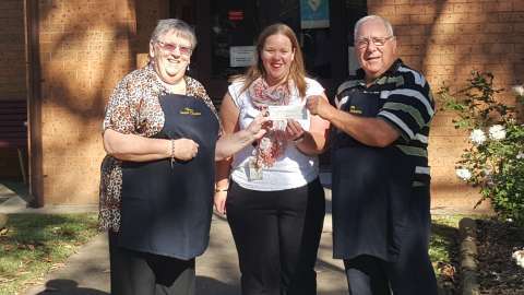 Veronica and Bruce Dowell with GSCC Neighbourhoods Manager Amanda Tingay