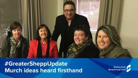 Greater Shepparton Mayor, Dinny Adem and Councillor Jenny Houlihan meeting with Murchison residents