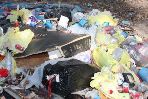 Household rubbish, that belongs in the red, yellow or green lid bin, found dumped illegally in Gemmill Swamp Wildlife Reserve, Mooroopna