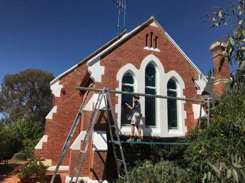 Repainting being undertaken as part of the 2017/18 Heritage Grants Program