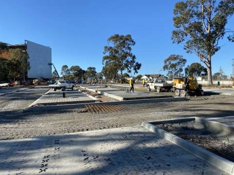 View of the carpark looking back towards the SAM building. 