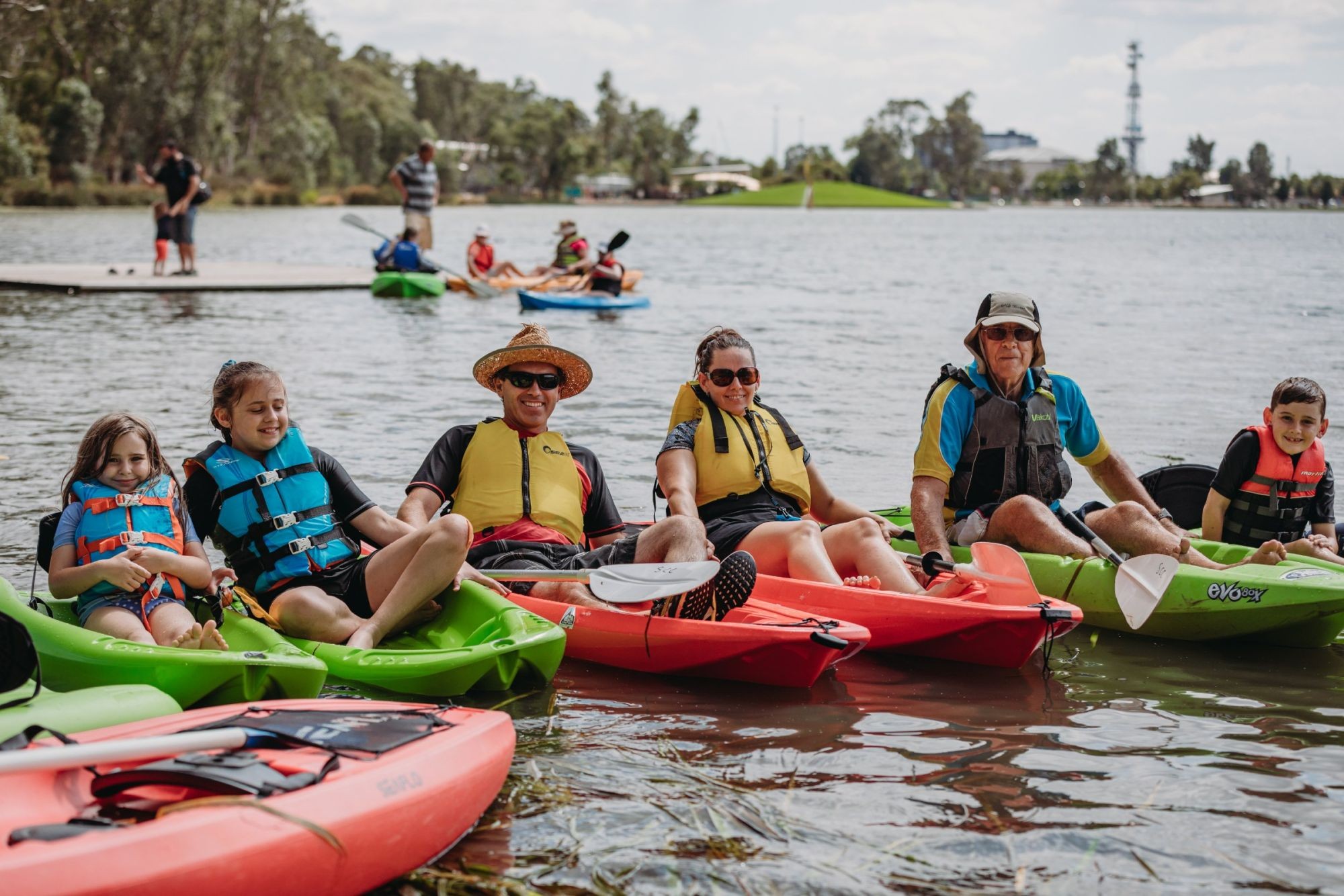 Stand up paddle boards and pedal boat hire at Victoria Park Lake