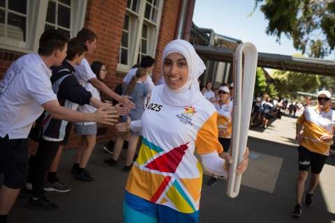 The 2018 Queens Baton Relay in Shepparton. 