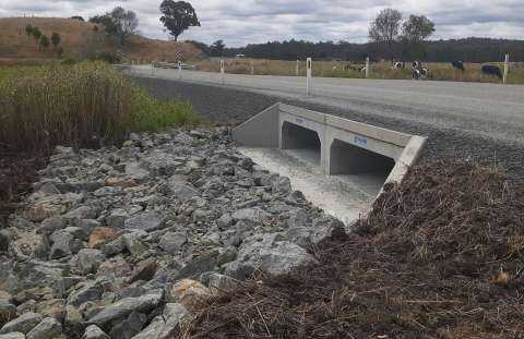 A road culvert. Photo for illustration purposes only. Actual works will differ.