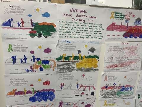 Some of the fantastic drawings that were on display at Arthur Dickmann Children's Centre.