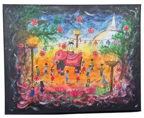 Thushali Premarathna's 'Where my Heart Belongs' was awarded First Place in the 2025 Cultural Diversity Week Art Exhibition.