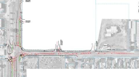 Numurkah Road and Hawkins Street intersection