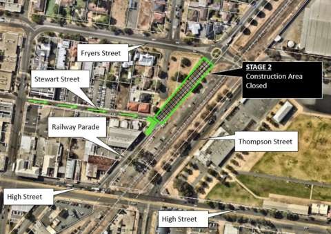 Railway Parade, Shepparton - Stage 2 works