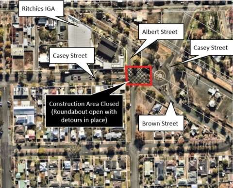 Map of the Stage 2 construction area
