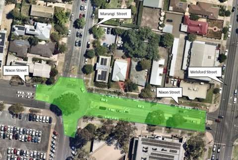 Map showing Stage 7 area of works (decommissioning and road sealing).
