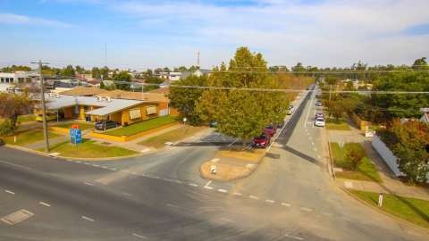Elevated view of the completed works at Marungi Street, Shepparton