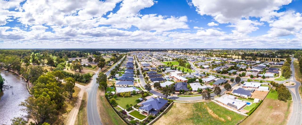 Greater Shepparton Aerial Drone Boulevard Housing Area - 20161124 - 0229-Pano-edited