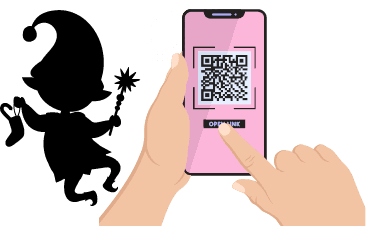 QR code being scanned by a smartphone